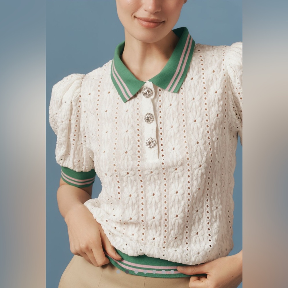 Maeve Puff Sleeve Polo